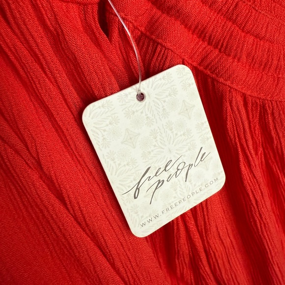 Free People ExtraTropical Maxi Dress Size M Bright Red - Picture 7 of 9